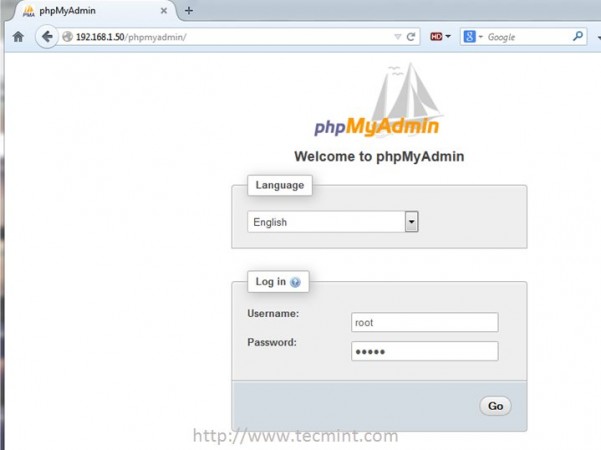 Access PhpMyAdmin