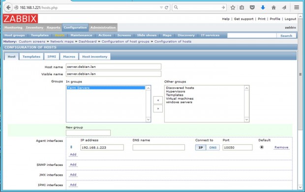 Add Linux Host to Zabbix Host Group