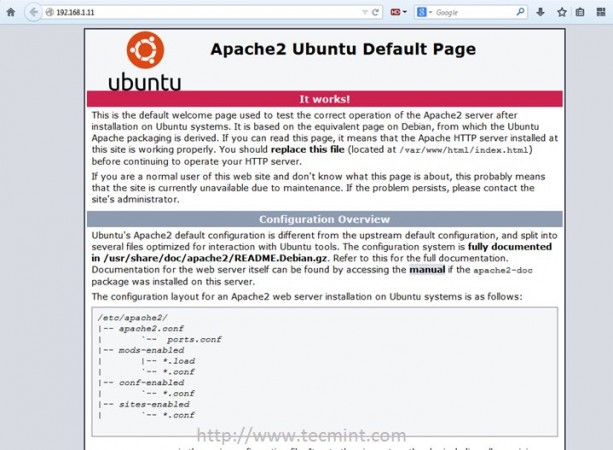 Apache Default Page for Ubuntu