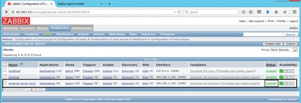 Check Windows Host in Zabbix