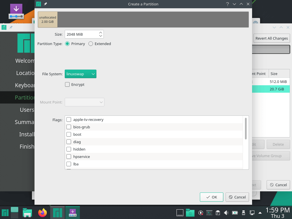 Create Swap Partition