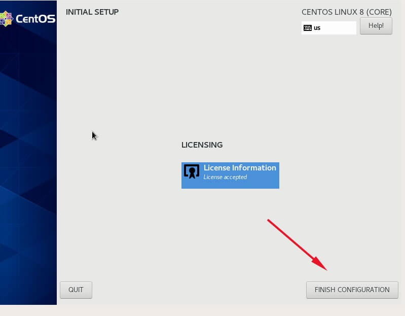 Finish CentOS 8 Installation