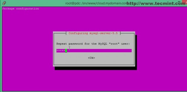 Re-Enter MySQL Password