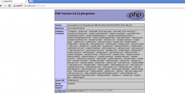 Verify PHP Configuration