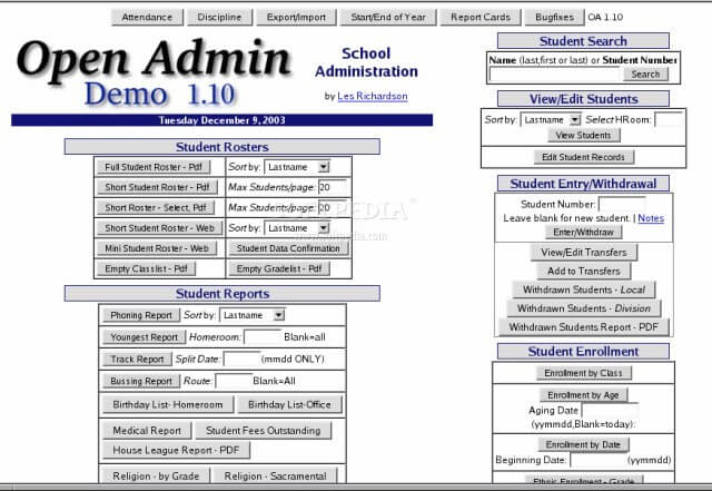 OpenAdmin for Schools