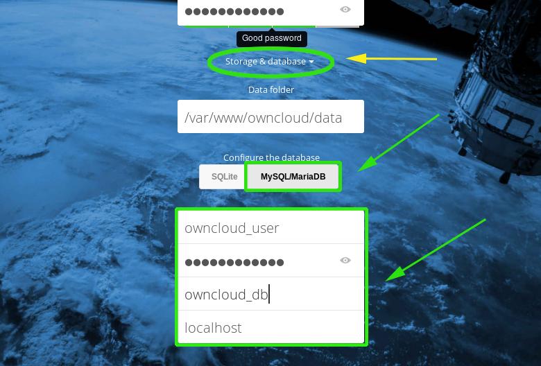 OwnCloud Database Details