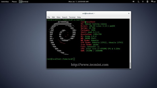 Install ScreenFetch in Linux