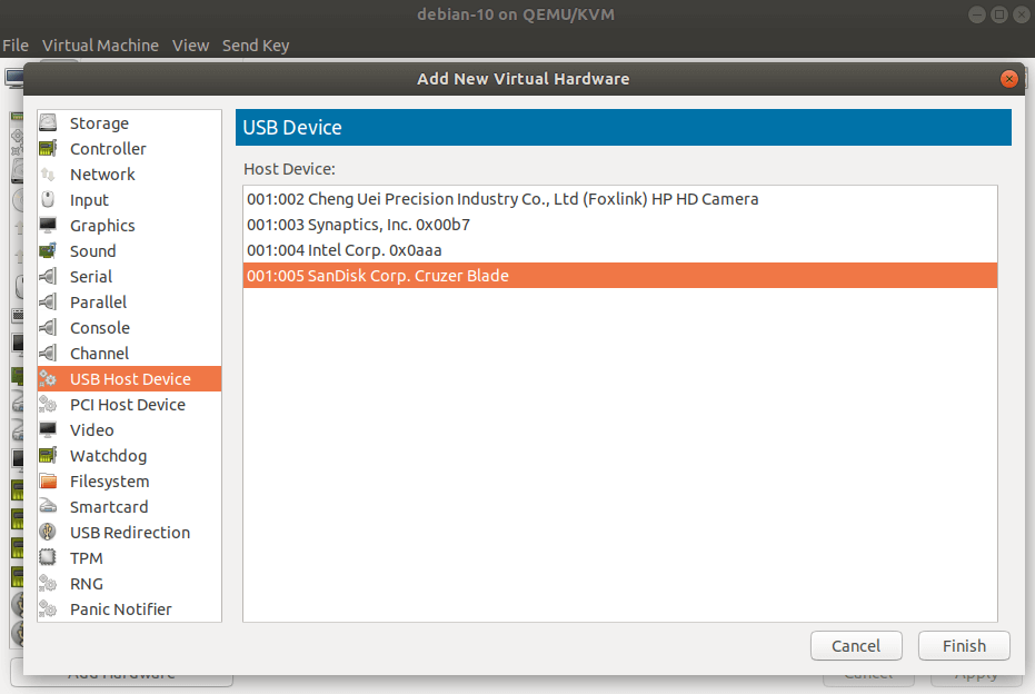 Add USB Device to VM