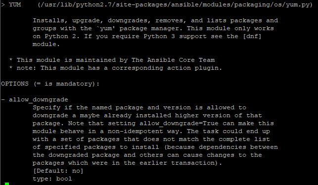 Ansible Check Yum Module