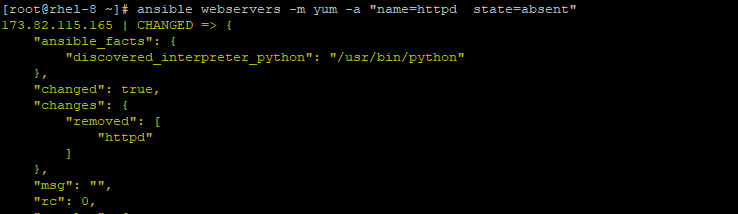 Ansible Remove Apache