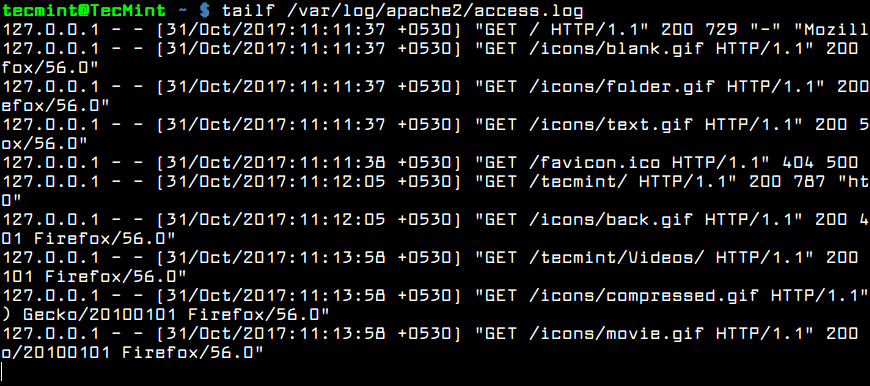 Real Time Apache Logs Monitoring