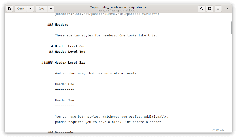 Apostrophe - Markdown Editor for Linux