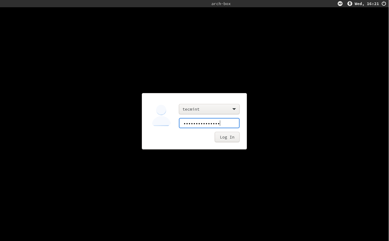 Arch Linux User Login