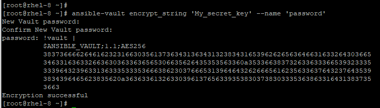 Assign Encrypted Value in Ansible Playbook