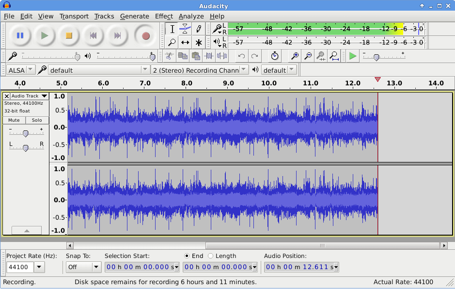 Audacity Running on Linux