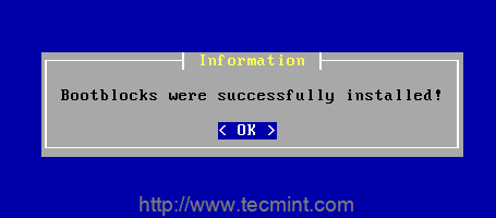 Bootblock Installation Completed