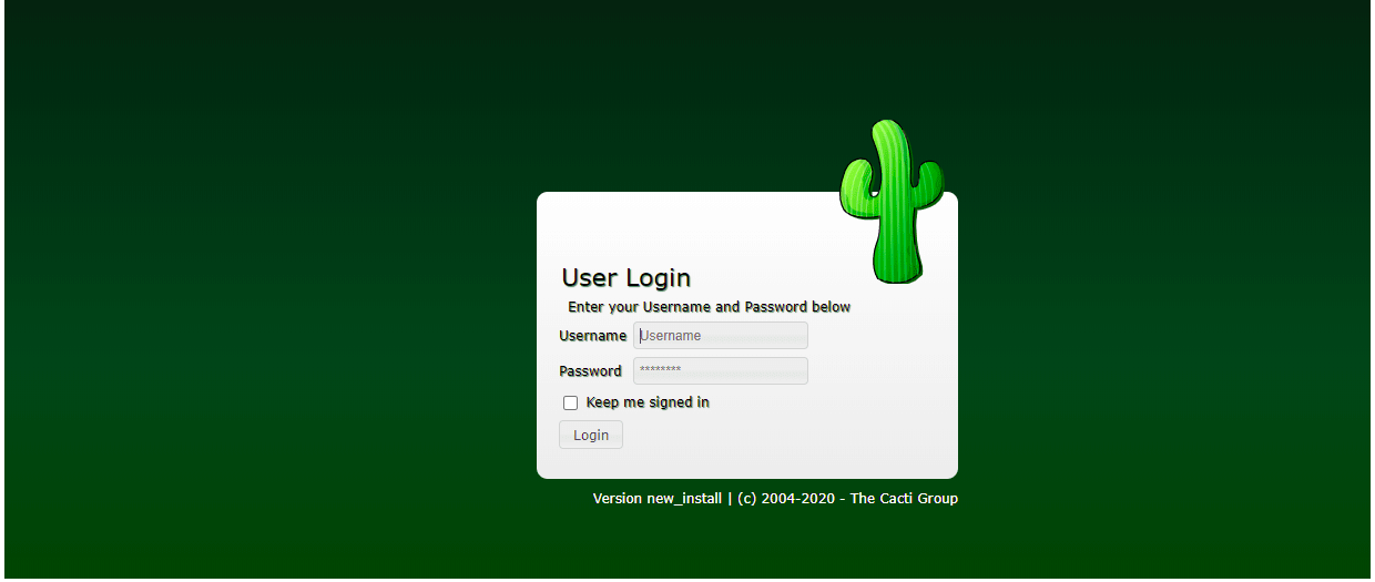 Cacti Login