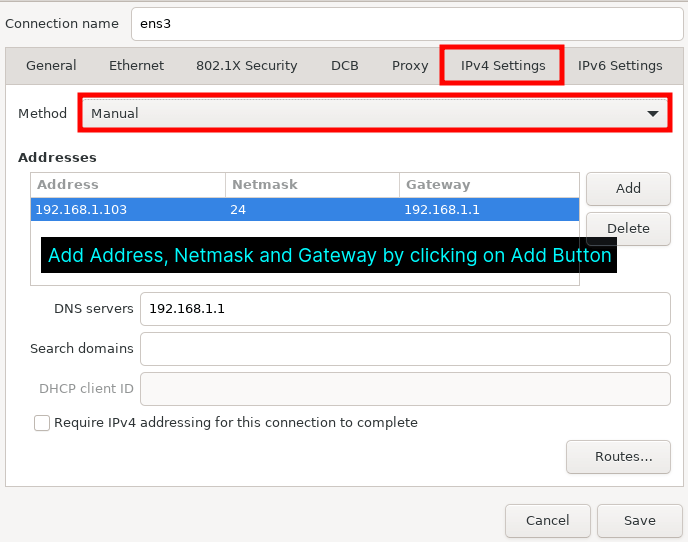 CentOS Stream Manual Network Configure