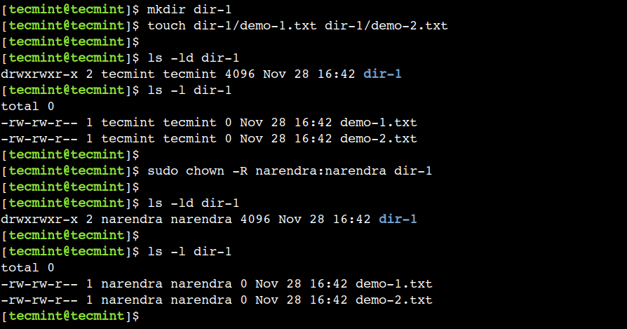 Change Directory Ownership Recursively in Linux