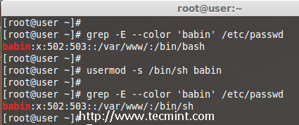 Change User Login Shell in Linux