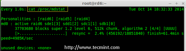 Check Raid 6 Process