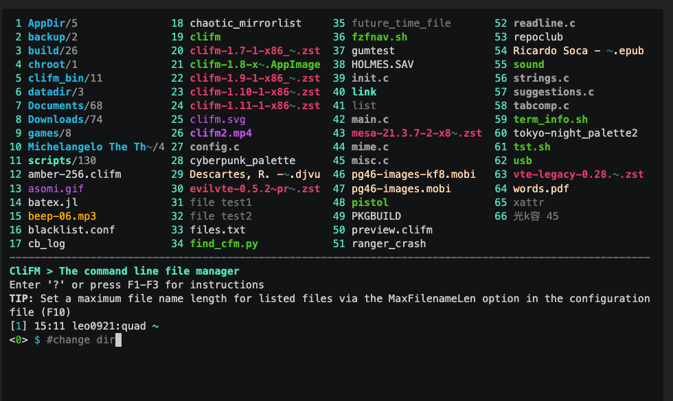 Clifm Terminal File Manager