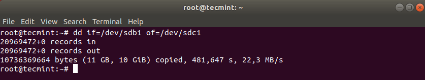 Clone Linux Partition with dd Command