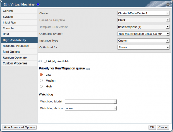 Cluster VM Priorities