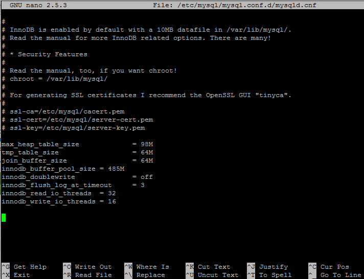 Configure MySQL for Cacti