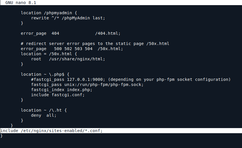 Enable Virtual Hosts on Nginx