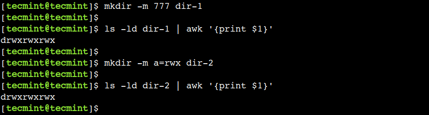 Create Directory with Permission in Linux