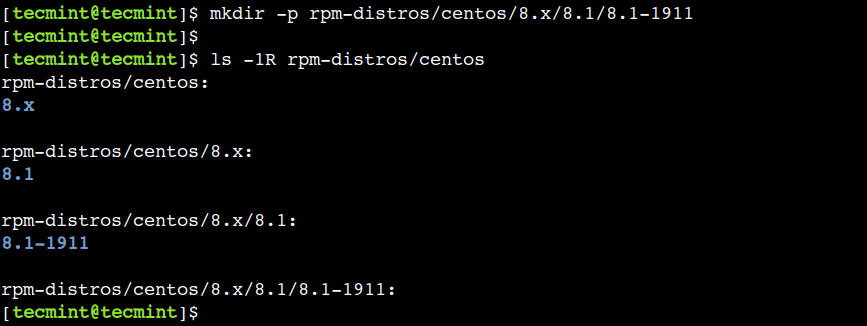 Create Nested Sub-Directory Structure