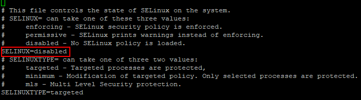 Disable SELinux