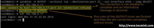 Block SSH Login in Linux Firewall