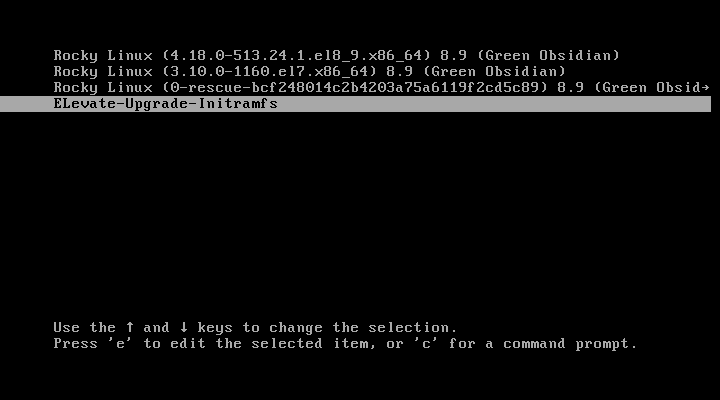 Elevate Upgrade Initramfs