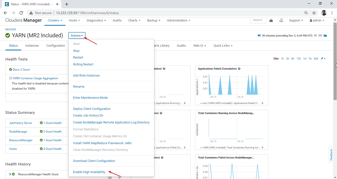 Enable High Availability