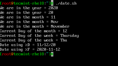 Find Date and Time using Script