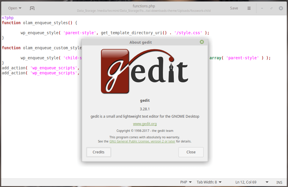 Gedit Text Editor