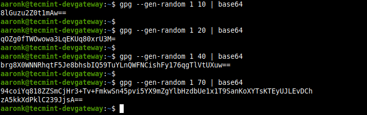 Generate PSK Key Using GPG Command