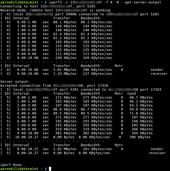 Get Server Network Results in Client