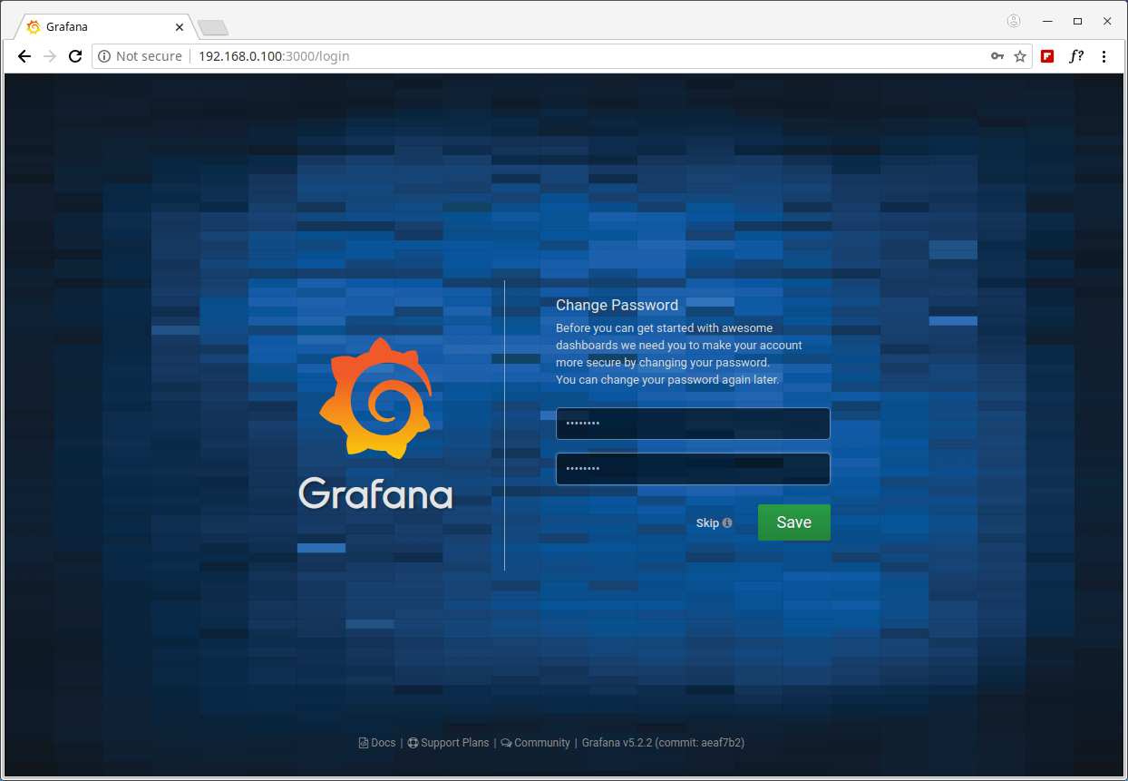 Grafana Set Admin Password