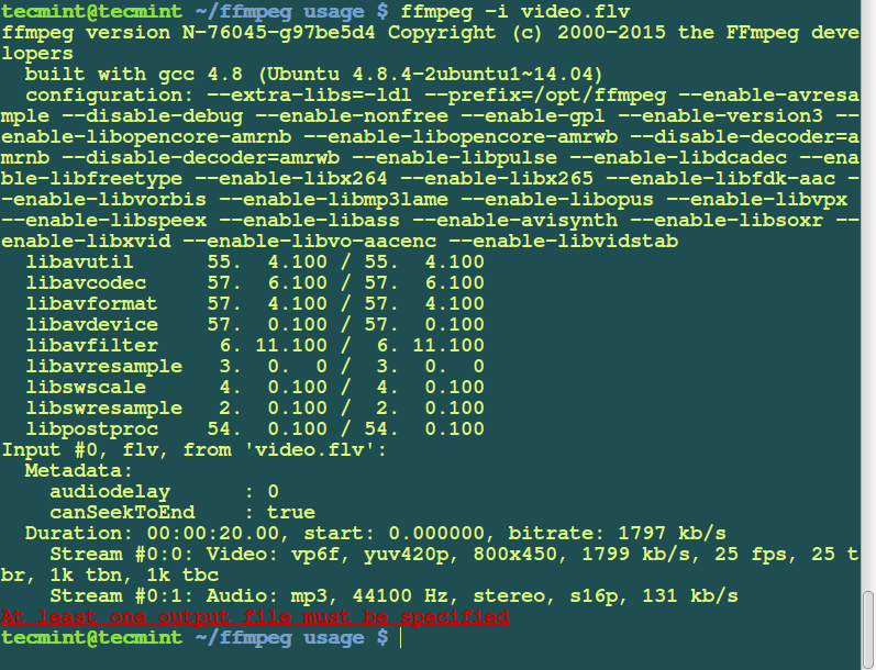 Hide FFmpeg Version Information