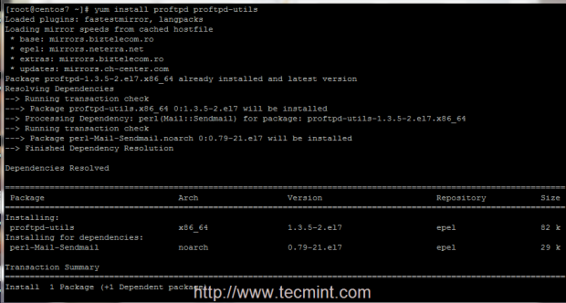 Install FTP in CentOS