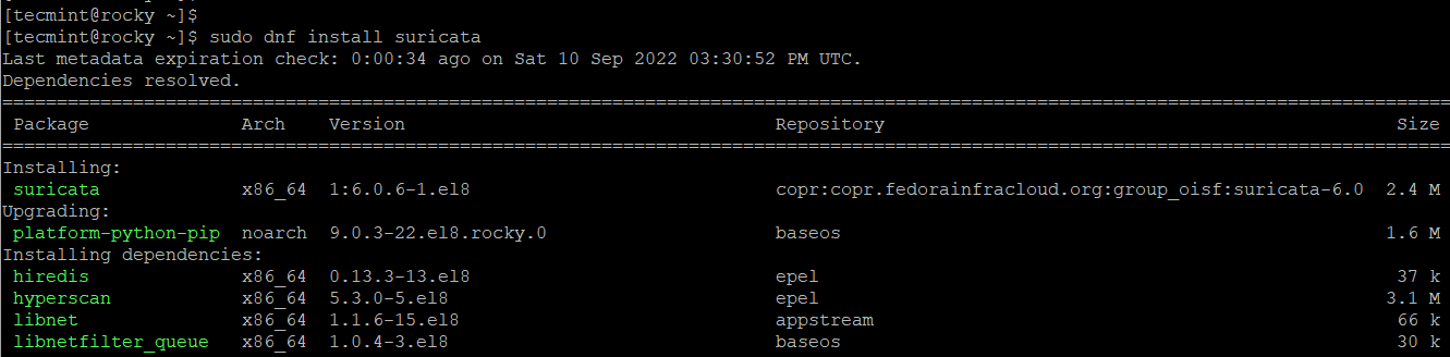 Install Suricata in RHEL