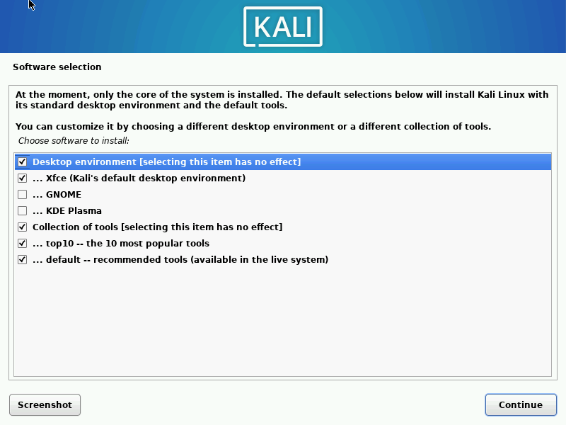 Kali Linux Software