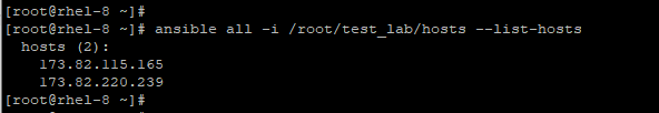 List Ansible Hosts