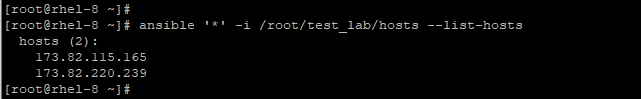 List Ansible Hosts Using Wildcards
