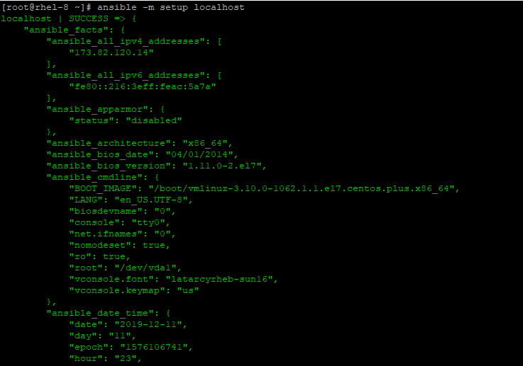 List Ansible Variables