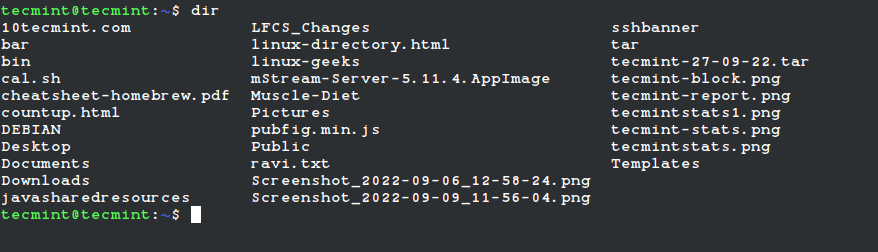 List Files and Directories in Linux