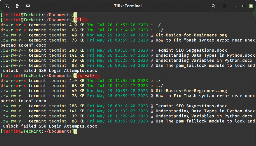 Listing Files in Linux